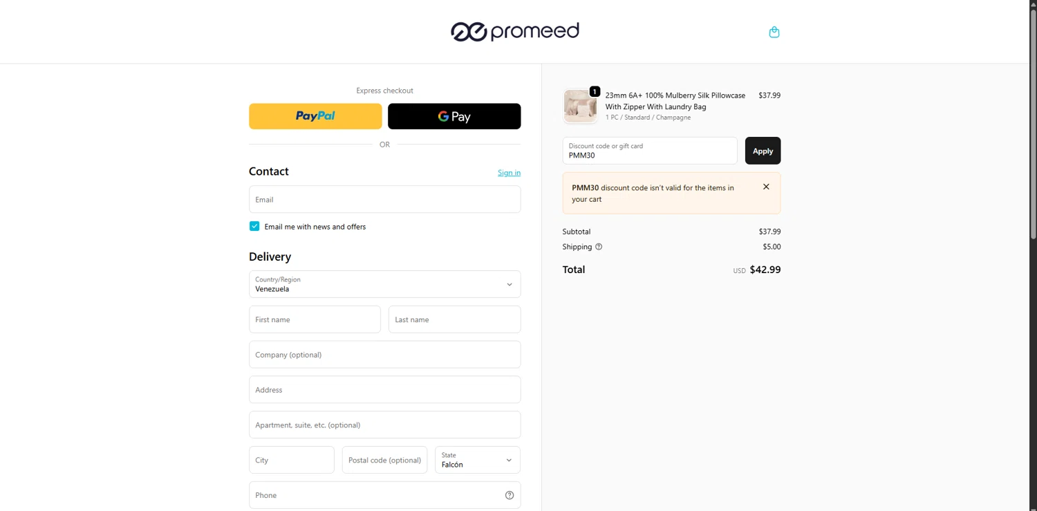 Promeed promo code screenshot showing code PMM30 applied at Promeed checkout page. Uploaded by SimplyCodes community member WonderVirtuoso3484 on Oct 17, 2025