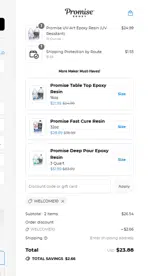 WELCOME10 coupon verification screenshot