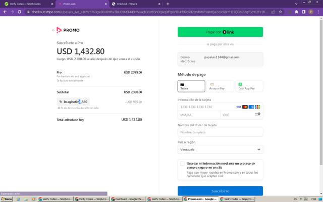 Promo.com checkout page showing Promo.com coupon code box | Screenshot taken by SimplyCodes community member on Aug 16, 2024