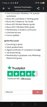 Proofread Anywhere coupon verification screenshot