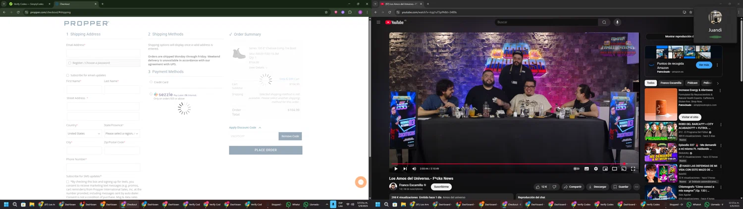 Propper discount code screenshot showing code PROP5OFF applied at Propper checkout page. Uploaded by SimplyCodes community member RoyalSentinel4577 on Sep 5, 2025