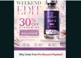 Pro Research Peptide coupon verification screenshot