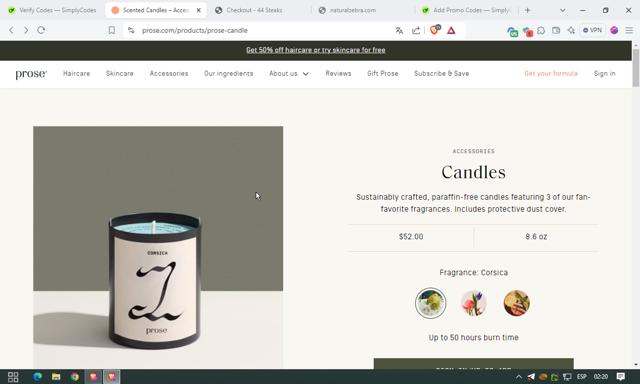 Prose Hair checkout page showing Prose Hair promo code box | Screenshot taken by SimplyCodes community member on Sep 7, 2024