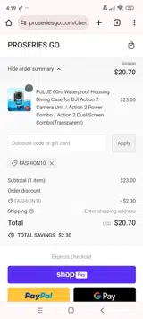 Fashion10 coupon verification screenshot