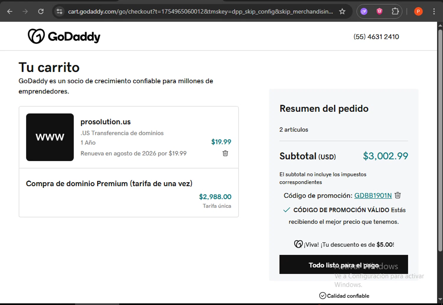 Prosolution Plus coupon code screenshot showing code GDBB1901N applied at Prosolution Plus checkout page. Uploaded by SimplyCodes community member WonderDefender6772 on Aug 12, 2025