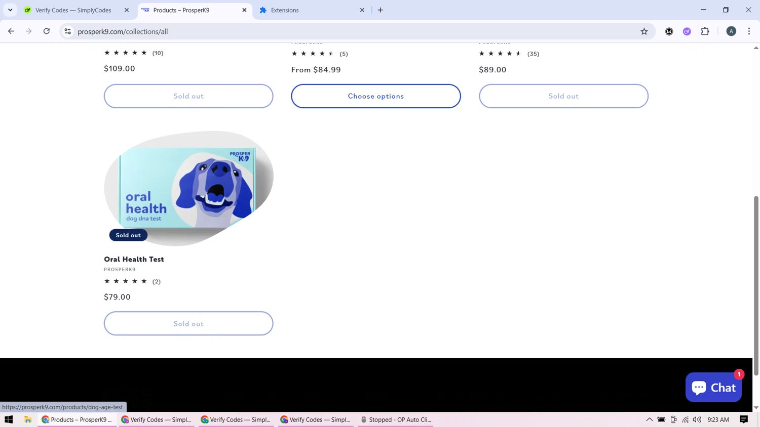 ProsperK9 promo code screenshot showing code 10YUPA applied at ProsperK9 checkout page. Uploaded by SimplyCodes community member BonusMonarch7015 on Aug 28, 2025
