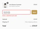 10%OFFCBD coupon verification screenshot