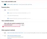 WELCOMETHANKS coupon verification screenshot