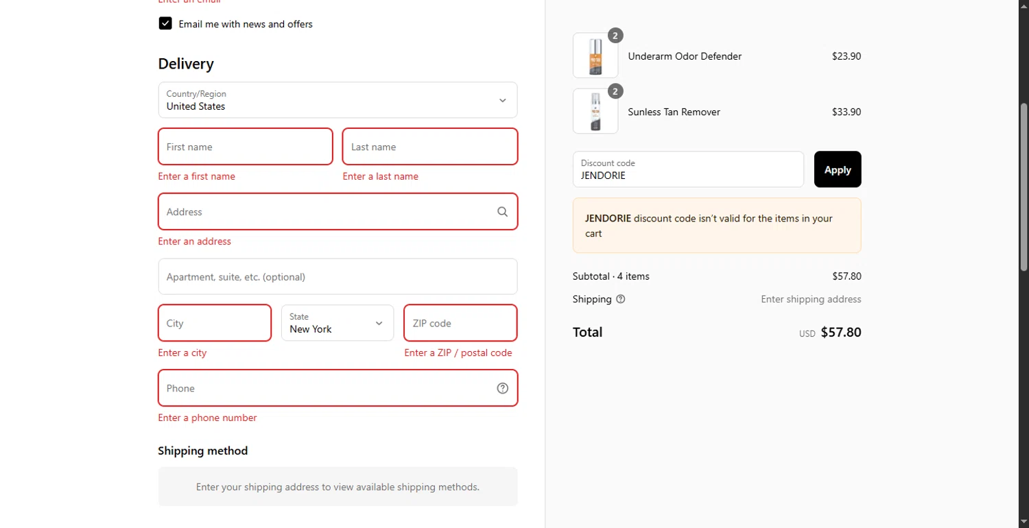 ProTan discount code screenshot showing code JENDORIE applied at ProTan checkout page. Uploaded by SimplyCodes community member DiscountPhoenix427 on Jul 10, 2025