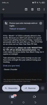 NOQUITTING coupon verification screenshot