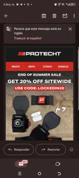 Lockedin20 coupon verification screenshot
