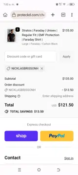 NICKLASBRISSONH coupon verification screenshot