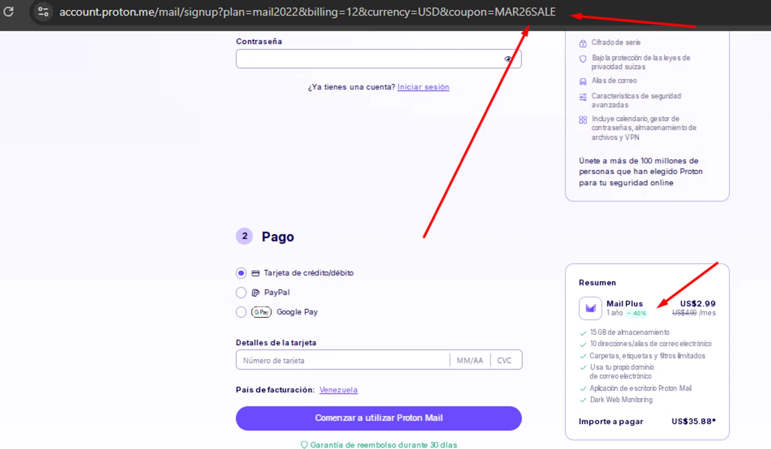 Verification screenshot for 40% Off Mail Plus Proton Select Option Mail Plus (special Restrictions Apply) at ProtonMail - 3mo ago