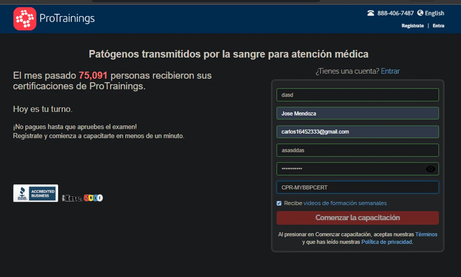 ProTrainings checkout page showing ProTrainings discount code box | Screenshot taken by SimplyCodes community member on Jul 24, 2024