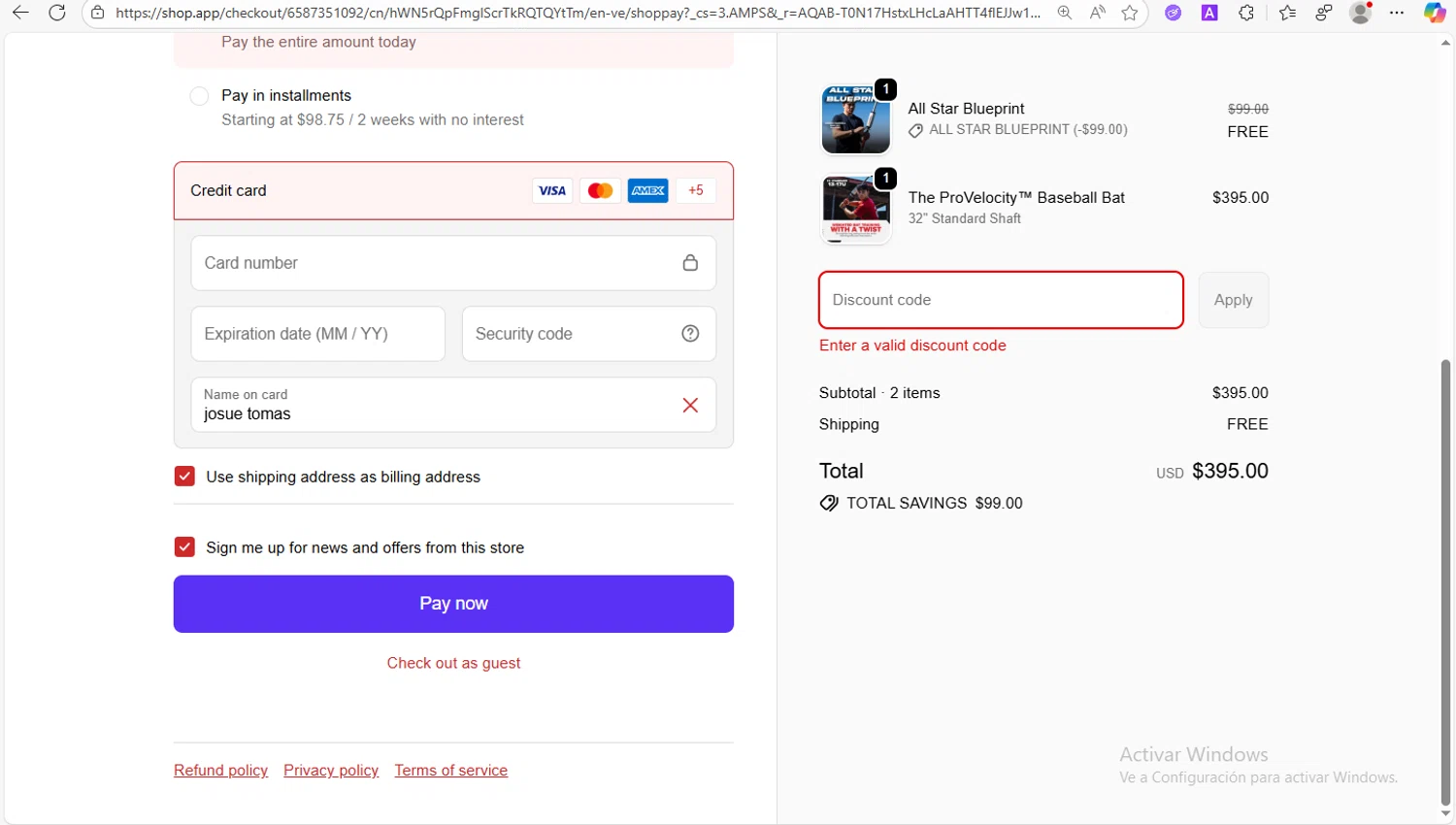 ProVelocityBat promo code screenshot showing code KINGOFJUCO applied at ProVelocityBat checkout page. Uploaded by SimplyCodes community member VoucherWhiz9254 on Nov 29, 2025