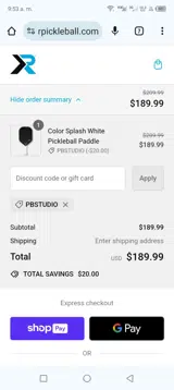 Pbstudio coupon verification screenshot
