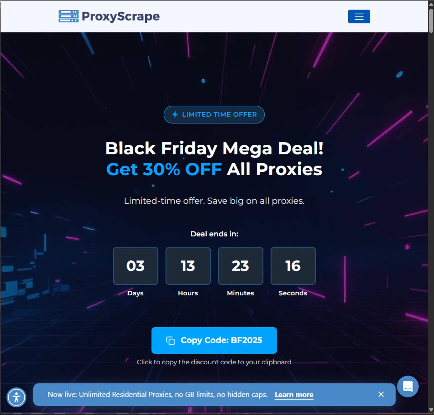 ProxyScrape promo code screenshot showing code BF2025 applied at ProxyScrape checkout page. Uploaded by SimplyCodes community member PillarsofCreation on Nov 27, 2025