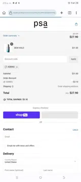 ADBWU coupon verification screenshot