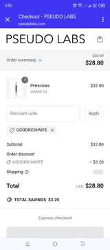 Goodrichwife coupon verification screenshot