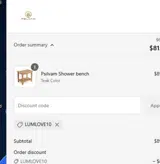 LUMLOVE10 coupon verification screenshot