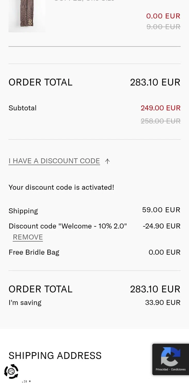 PS of Sweden discount code screenshot showing code WELCOMEBACK applied at PS of Sweden checkout page. Uploaded by SimplyCodes community member CleverAdmiral7613 on Sep 23, 2025