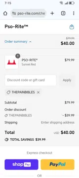 thepainbibles coupon verification screenshot