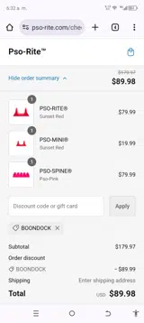 BOONDOCK coupon verification screenshot