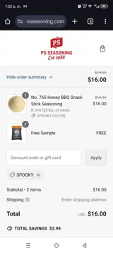 Spooky coupon verification screenshot
