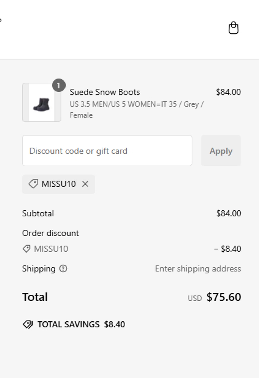 Psylos1 discount code screenshot showing code MISSU10 applied at Psylos1 checkout page. Uploaded by SimplyCodes community member VoucherFinder3467 on Jan 20, 2025