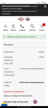 review10 coupon verification screenshot