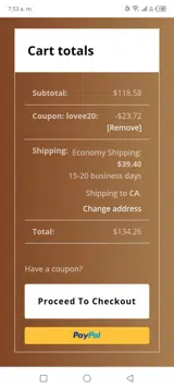 lovee20 coupon verification screenshot