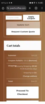 full20% coupon verification screenshot