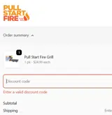 Pull Start Fire coupon verification screenshot