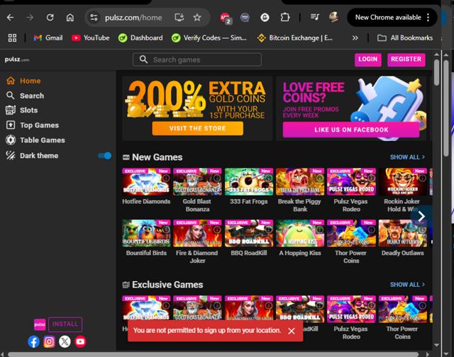 Pulsz checkout page showing Pulsz promo code box | Screenshot taken by SimplyCodes community member on Sep 5, 2025
