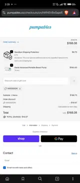 madisson coupon verification screenshot