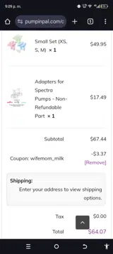 WIFEMOM_MILK coupon verification screenshot