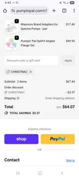 Christinac coupon verification screenshot