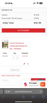 E072510 coupon verification screenshot