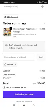 ADDHY coupon verification screenshot