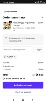 ADDNB coupon verification screenshot