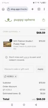 ADBL5 coupon verification screenshot
