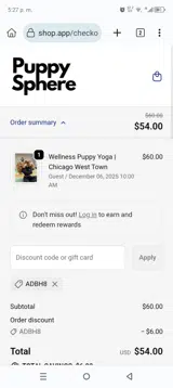 ADBH8 coupon verification screenshot