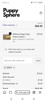 ADBJ2 coupon verification screenshot