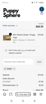 ADBK7 coupon verification screenshot