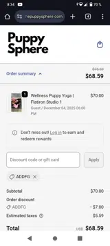 ADDFG coupon verification screenshot
