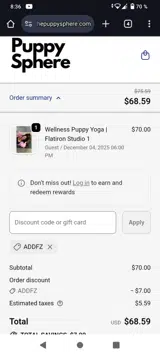 ADDFZ coupon verification screenshot