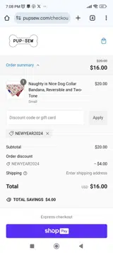 NEWYEAR2024 coupon verification screenshot