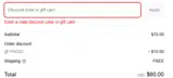 CODE10 coupon verification screenshot