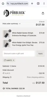 AJA15 coupon verification screenshot