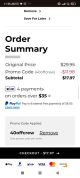 Purdue Boilermakers coupon verification screenshot